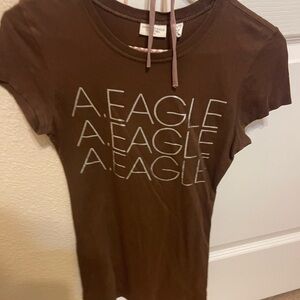 American Eagle Outfitters Brown Graphic Tee
